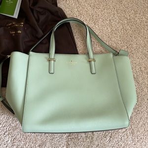 Kate Spade Mint Green Hayden Leather top handle bag